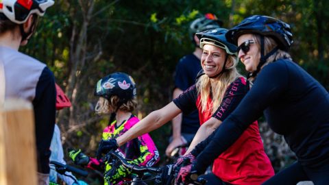 Group of mountain bikers