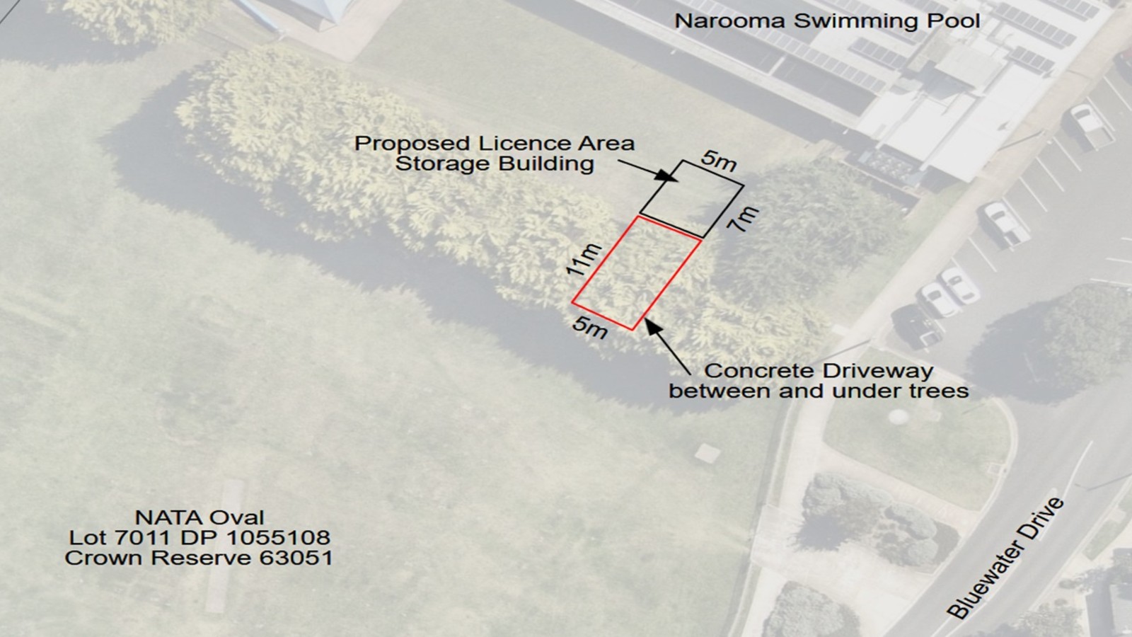 Aerial diagram of 45 Princes Highway (Lot 7011 DP 1055108)